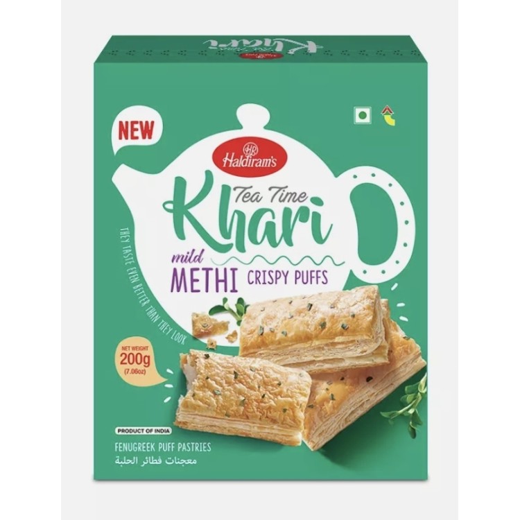 haldiram's tea time khari mild methi 200gms
