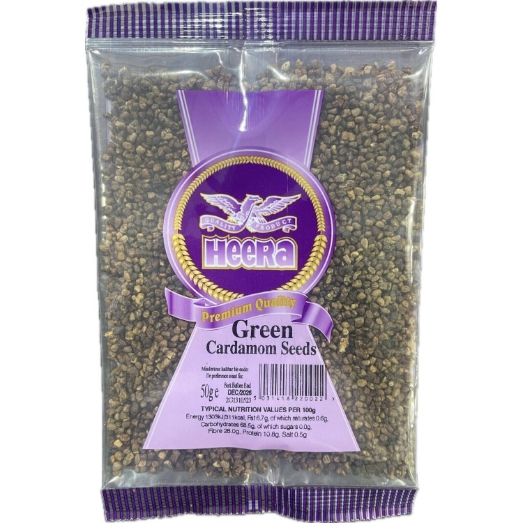 HEERA GREEN CARDAMOM SEEDS 50GM